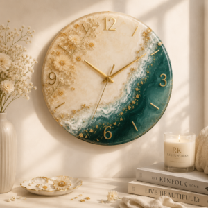 Luxury Handmade Resin Wall Clock - Limited Edition