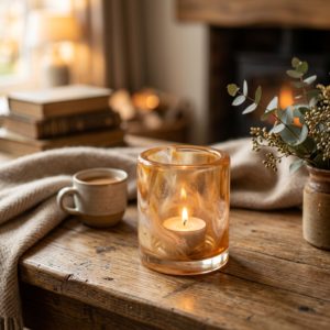 Resin tea light holder